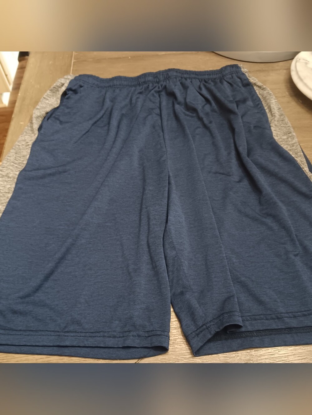 Men's Size 4XL, Essential Navy Blue Elastic Waist Athletic Shorts